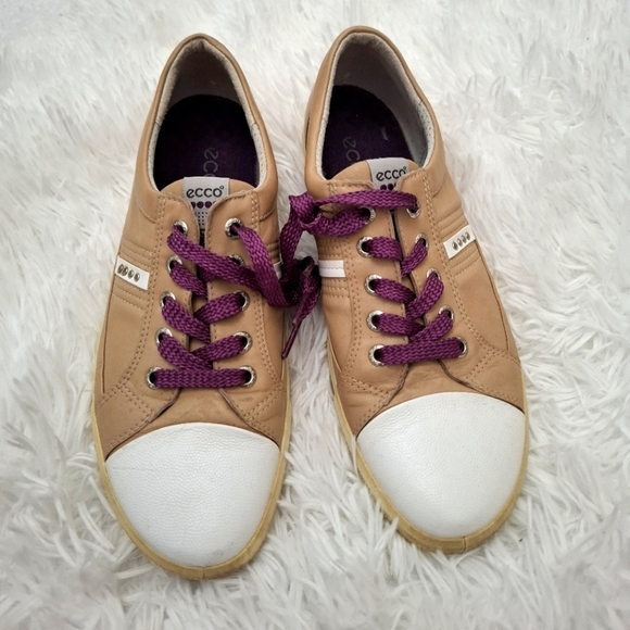 Ecco Women's Street Golf Shoes Leather Upper Lace Up Size 38 - Picture 1 of 10